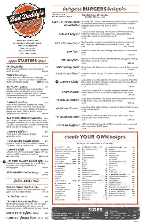 bad daddy's augusta rd|bad daddy's burger bar menu.